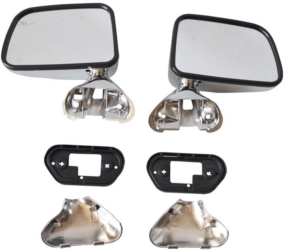 Fit for Toyota Hilux 1988-2005 Manual Door Mirror Chrome Pair LH RH image number 1