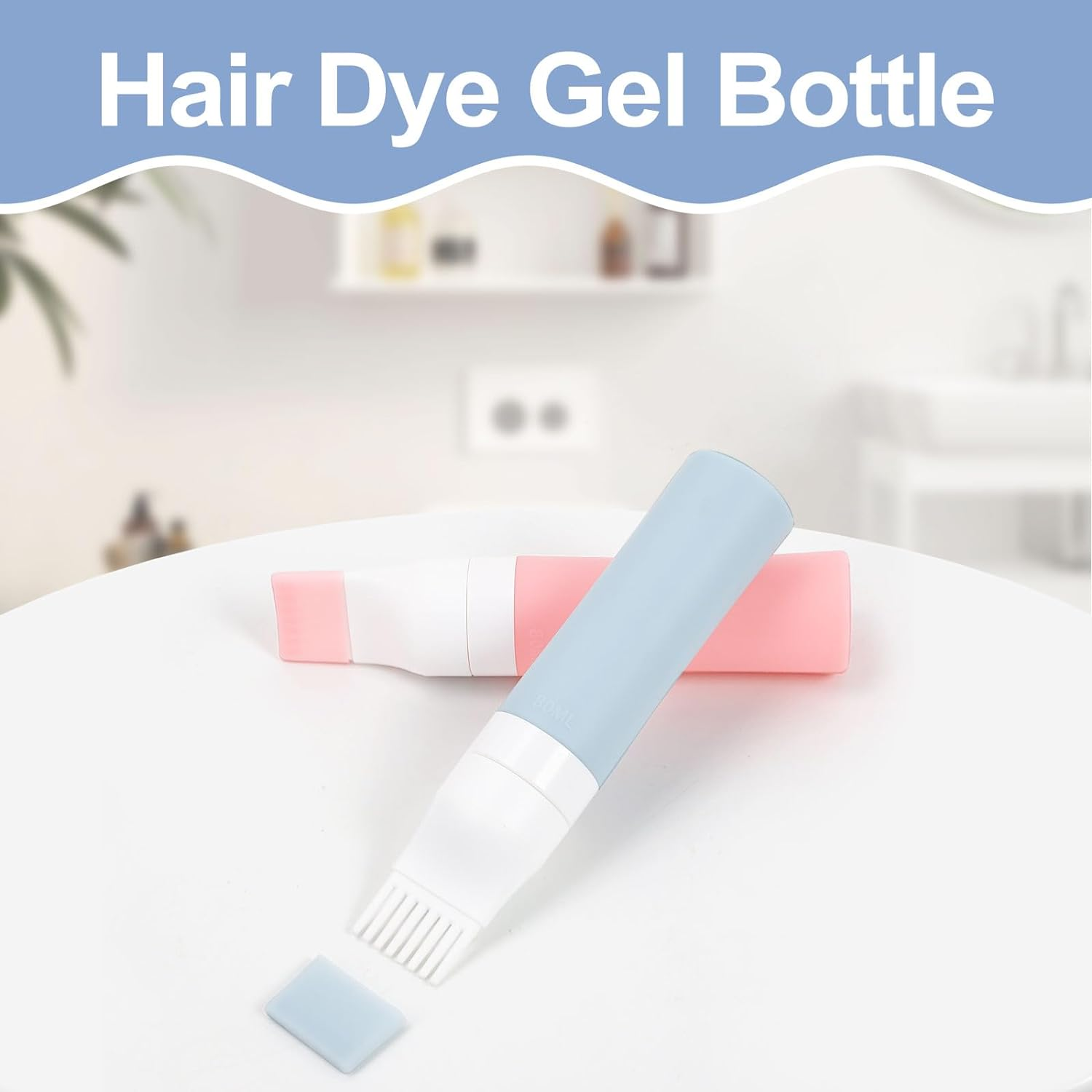 2 Packs Silicone Hair Oil Applicator, 2.7 Ounce Root Comb Applicator Bottle for Hair Dye, Hair Dye Comb Brush, Scalp Oil Applicator Bottle image number 6