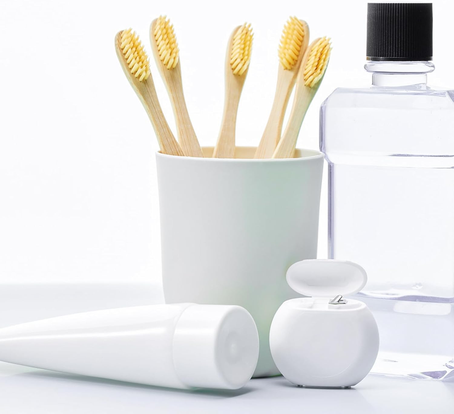 12 Pcs Bamboo Toothbrush, Bamboo Charcoal Tooth Brush Eco Friendly with Soft Bristles Wood Tooth Brushes Biodegradable Recyclable, Oral Care Set for Home Travel Camping image number 2