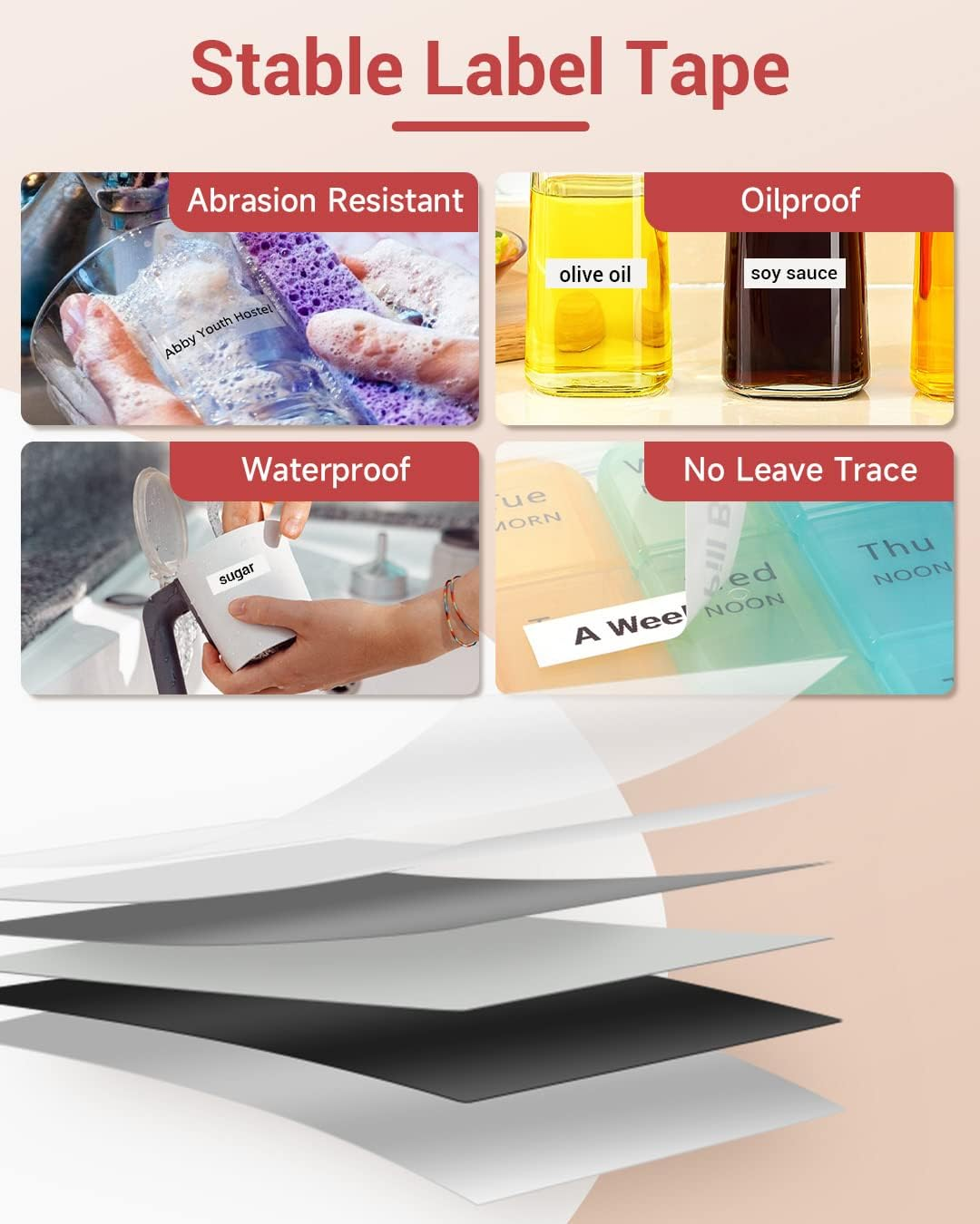 Label Printer-Phomemo D30 Portable Thermal Label Maker Bluetooth Labelling Machine Sticker Printer for Home Kitchen School Office Store, Pink