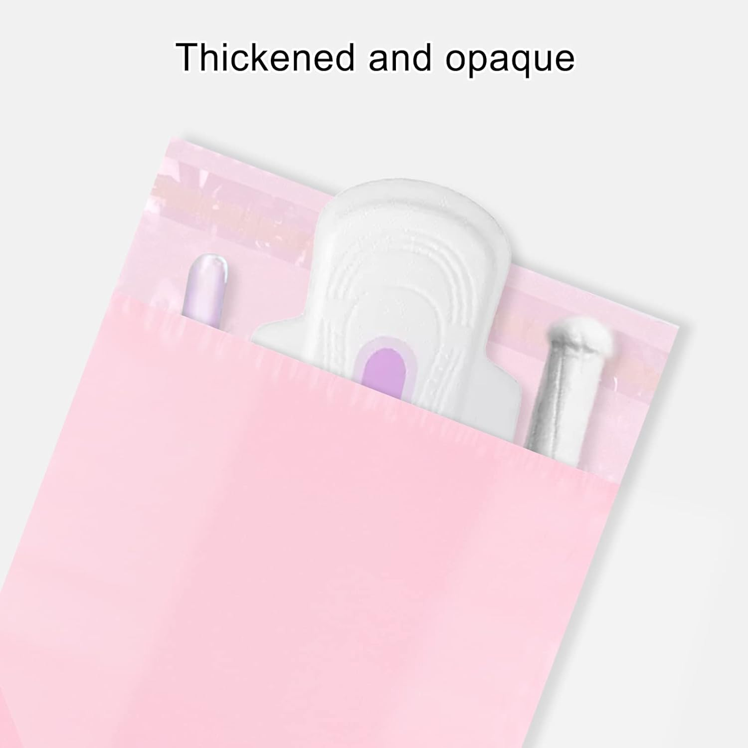 Personal Disposal Bags, Set of 100 Sanitary Napkin Disposal Bags, Hide Personal Items, Self Sealing Bag to Seal Smell, Beautiful Light Pink Color, Suitable for Sanitary Napkin Tampons (Light Pink) image number 2