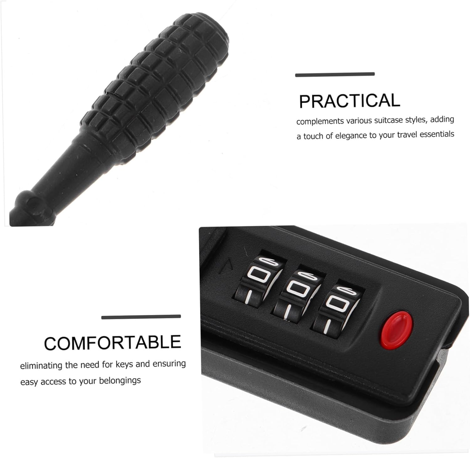 COMPUKAS Luggage Combination Lock Replacement for Suitcases Anti-Theft Password Padlock with Easy Installation Stylish Design for Travel Business Trips and Vacations image number 3