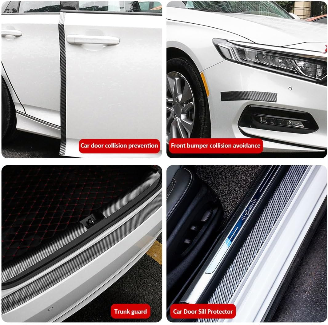 Car Door Sill Protector,2 in X 118 in Anti-Scratch Car Door Edge Guards,Automotive Anti-Collision Strip for Door Edge,Front and Rear Bumper,Door Sill Protector