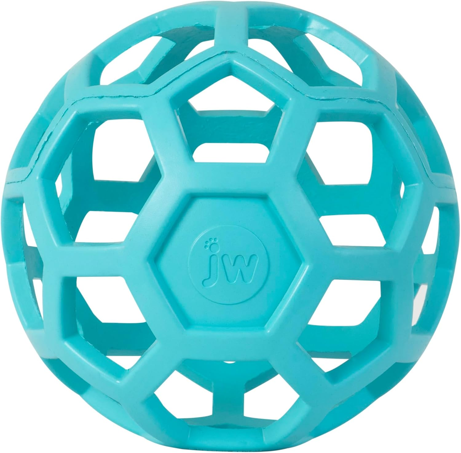 JW Pet Hol-Ee Roller&trade;, Dog Toy Puzzle Ball, Natural Rubber, Large (5.5&rdquo; Inch Diameter), Blue image number 7
