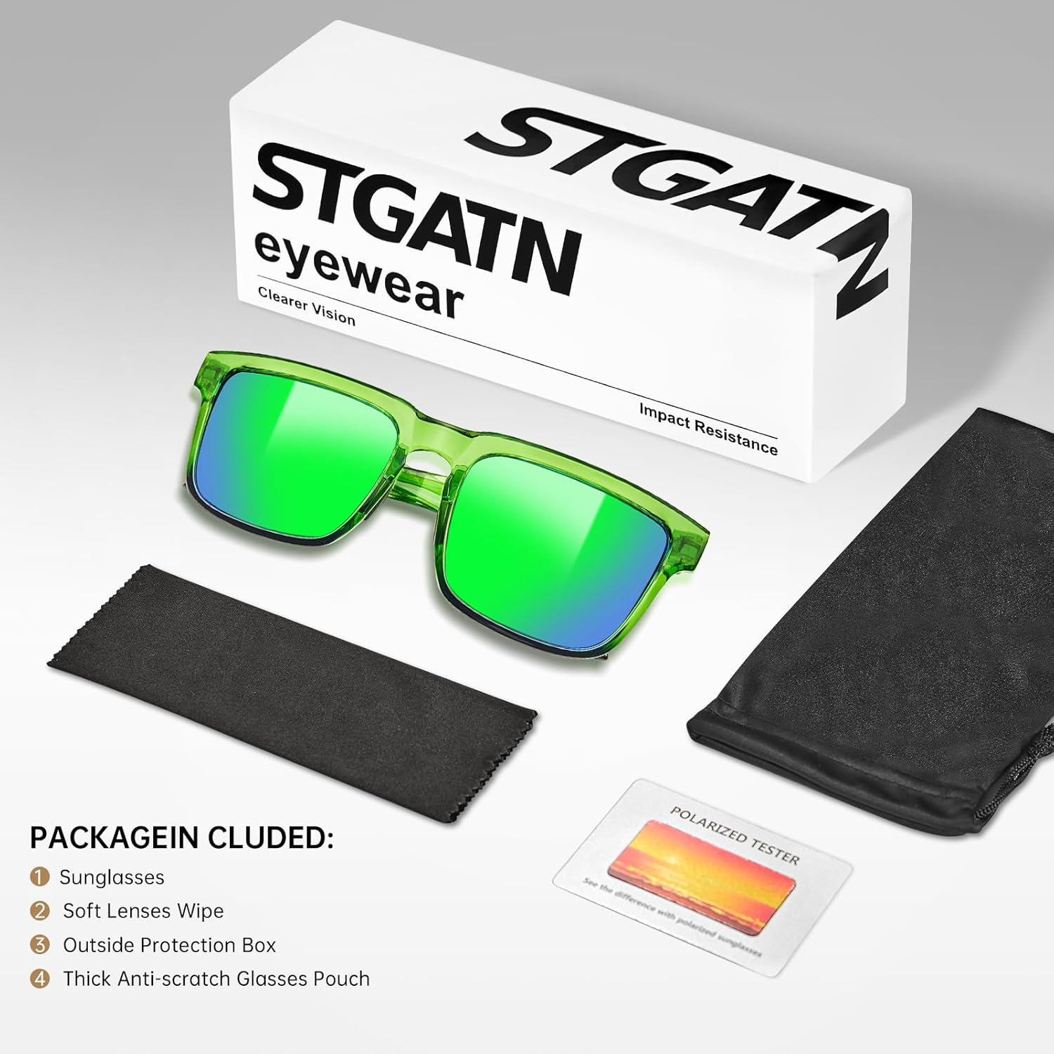 STGATN XL Big Head Sunglasses for Men - 155MM for Large Wide Heads Men'S TR90 Ultralight Polarized UV400 Protection Glasses - Multicolor, 4. Black Frame Red Mirror Lens(Colorful Arm) image number 5
