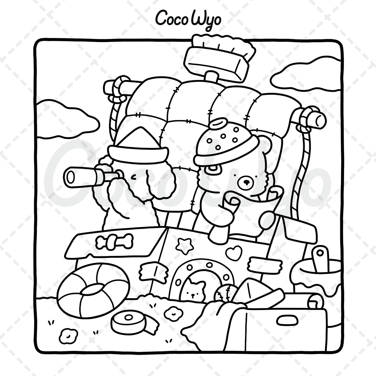 Little Cuddles: Coloring Book for Adults and Teens Featuring Cute Animal Friends for Relaxation image number 1