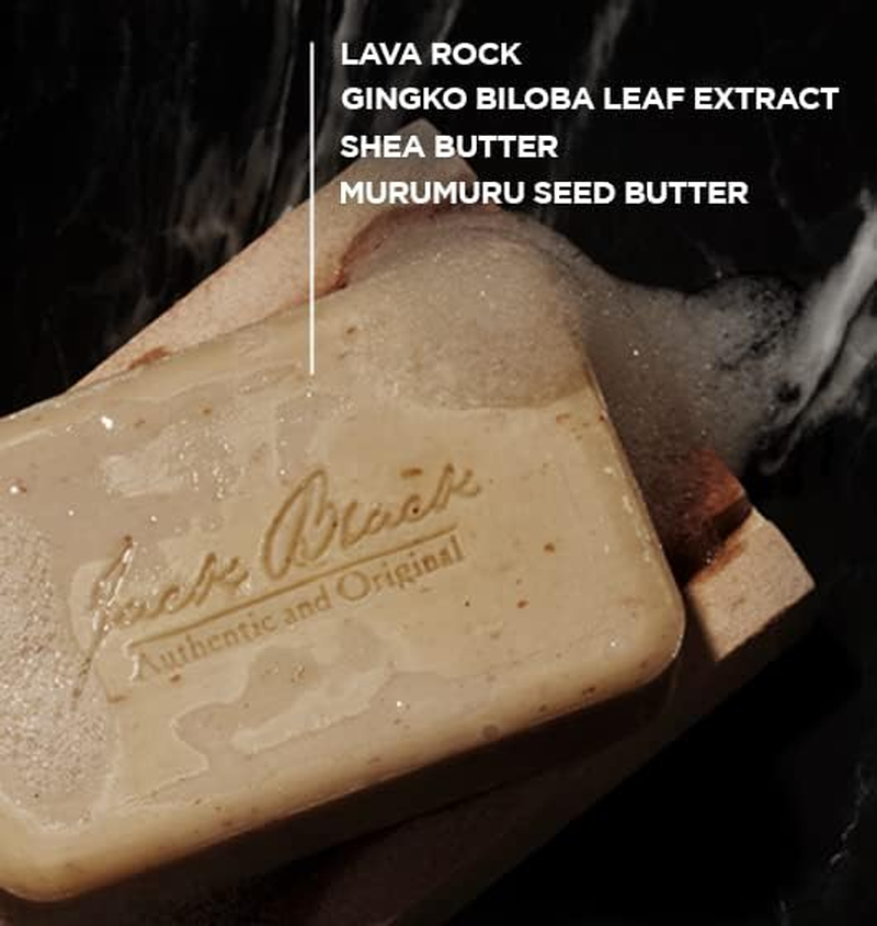 Jack Black - Turbo Body Bar Scrubbing Soap, 6 Oz - Men'S Soap with Blue Lotus and Lava Rock image number 2