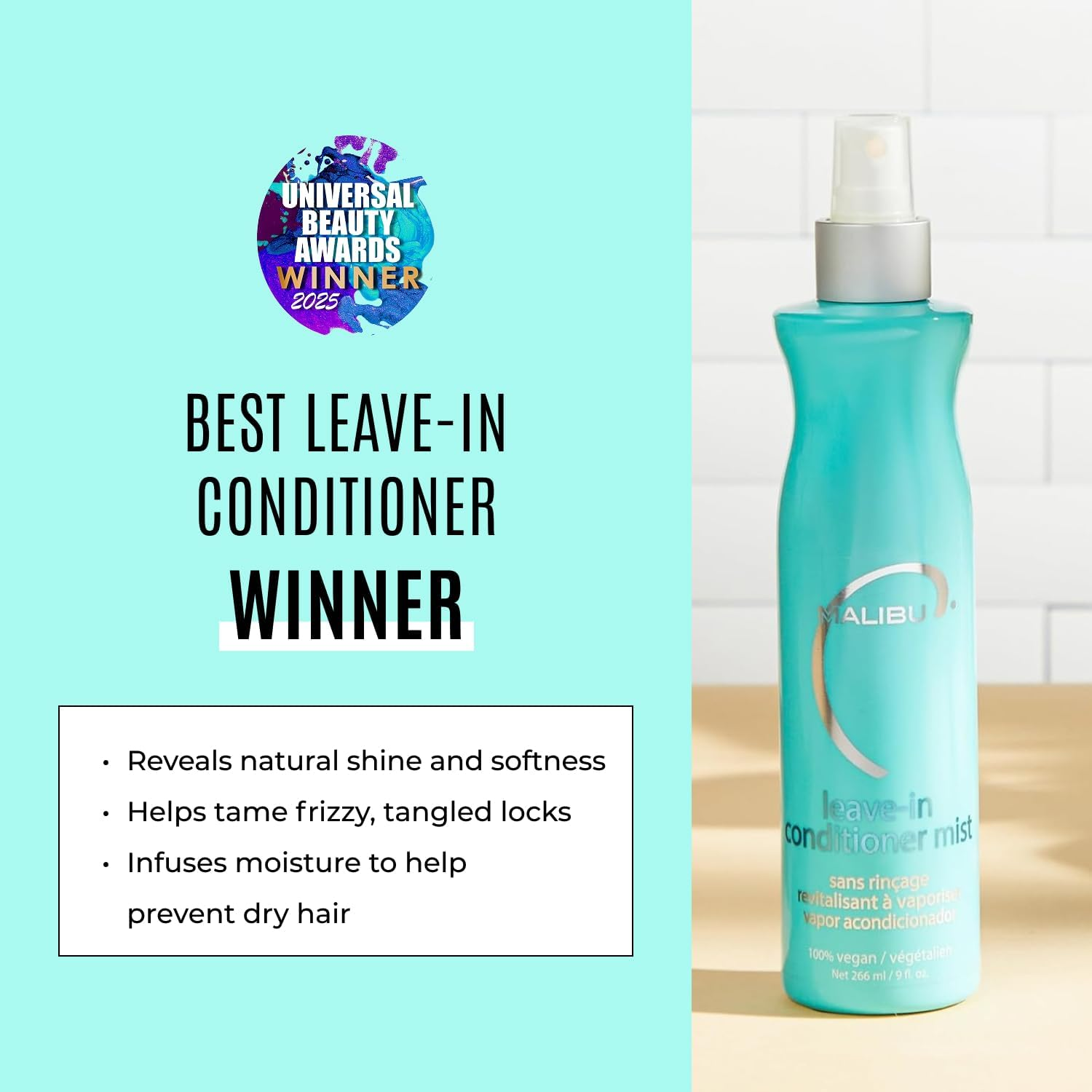 Malibu C Leave in Conditioner Mist 236 Ml image number 2