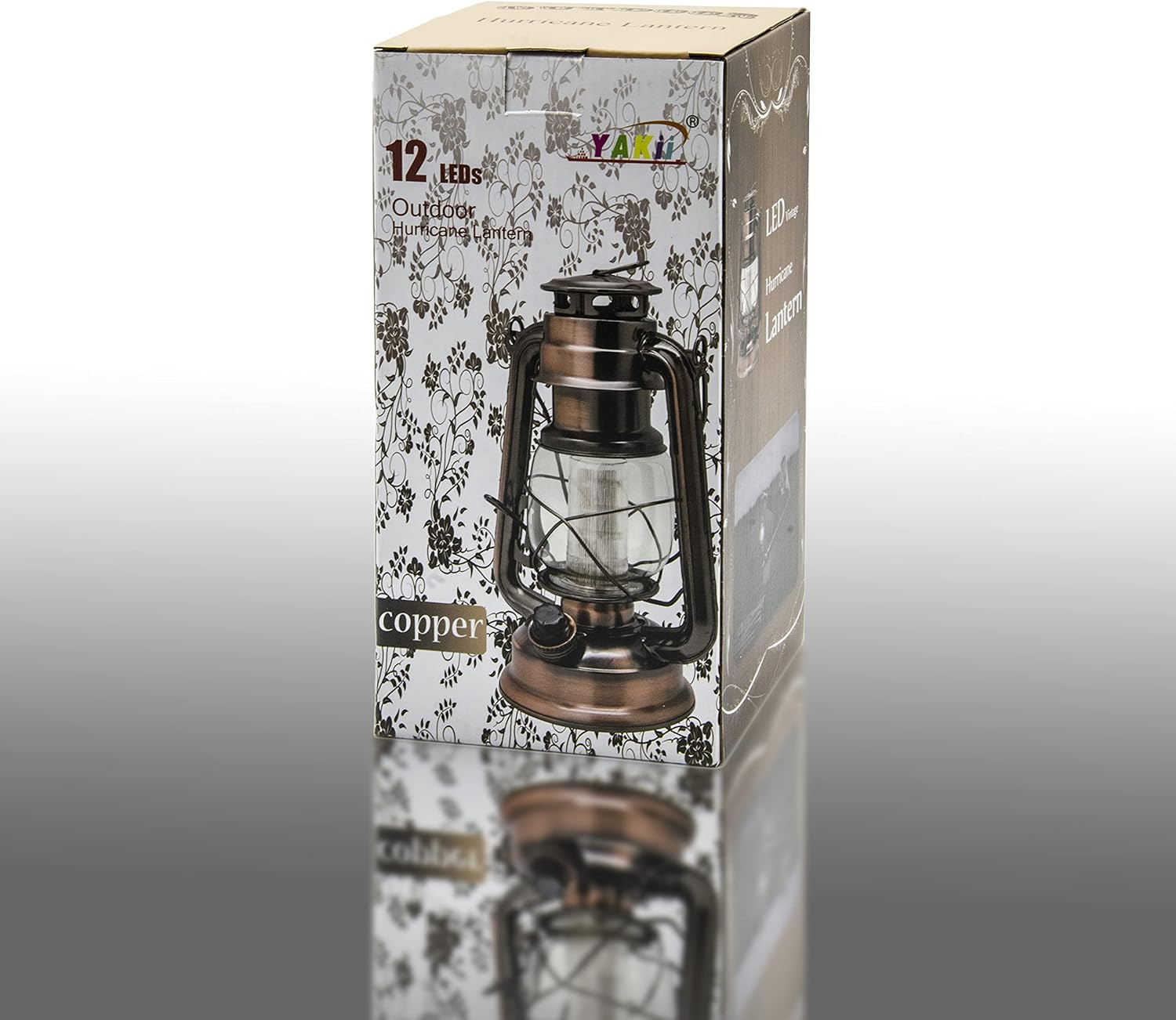 Yakii LED Vintage Lantern Metal Hanging Hurricane Lantern 12 LED Dimmer Switch Cold White Battery Operated Lantern Power Outage Indoor Camping Lighting Outdoor Brooklyn Lantern (Copper 2 Pack) - Black1 Cold Light Pack Of 2 image number 4