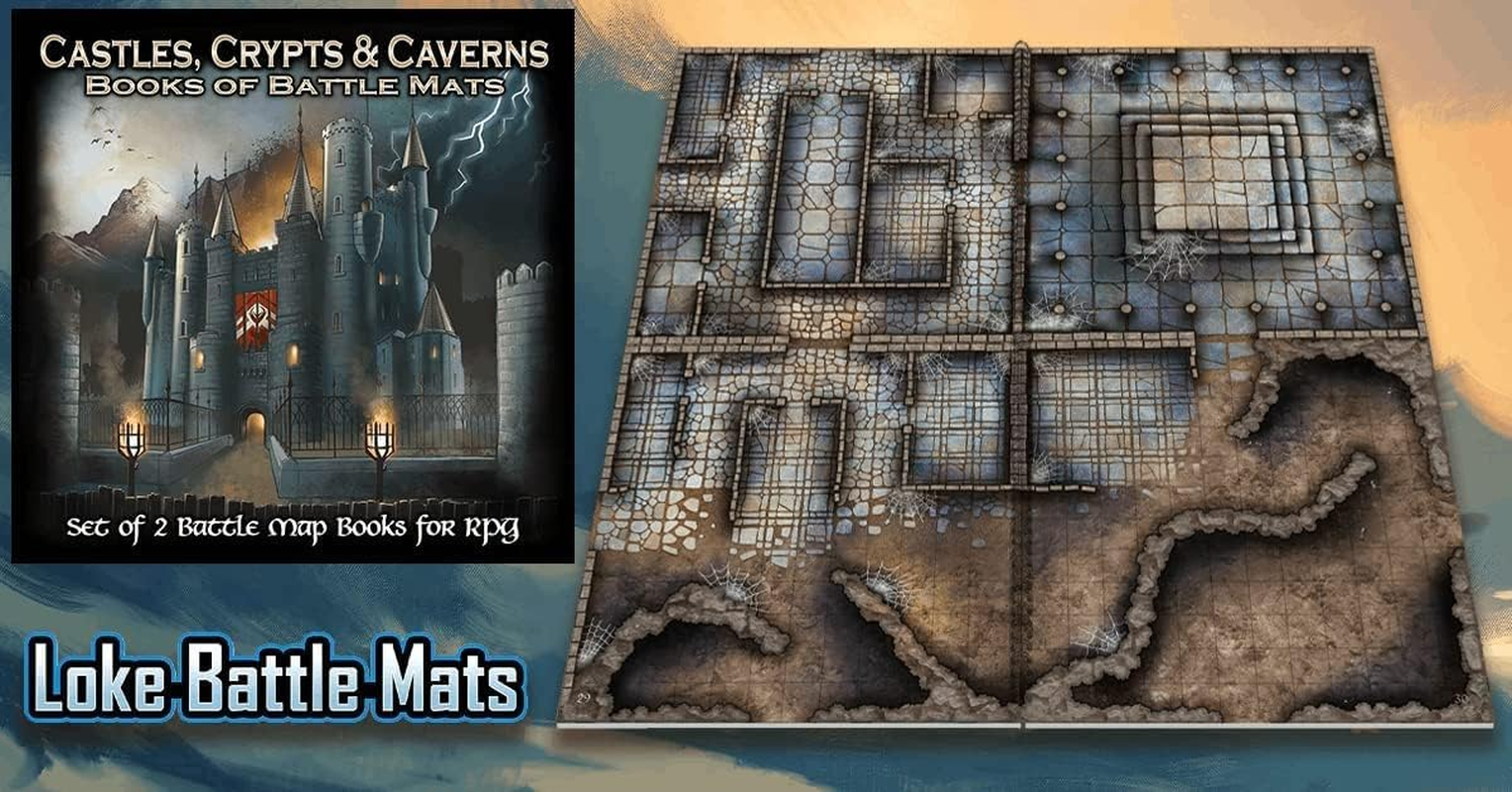 Loke Battlemats Castles, Crypts and Caverns Book image number 1
