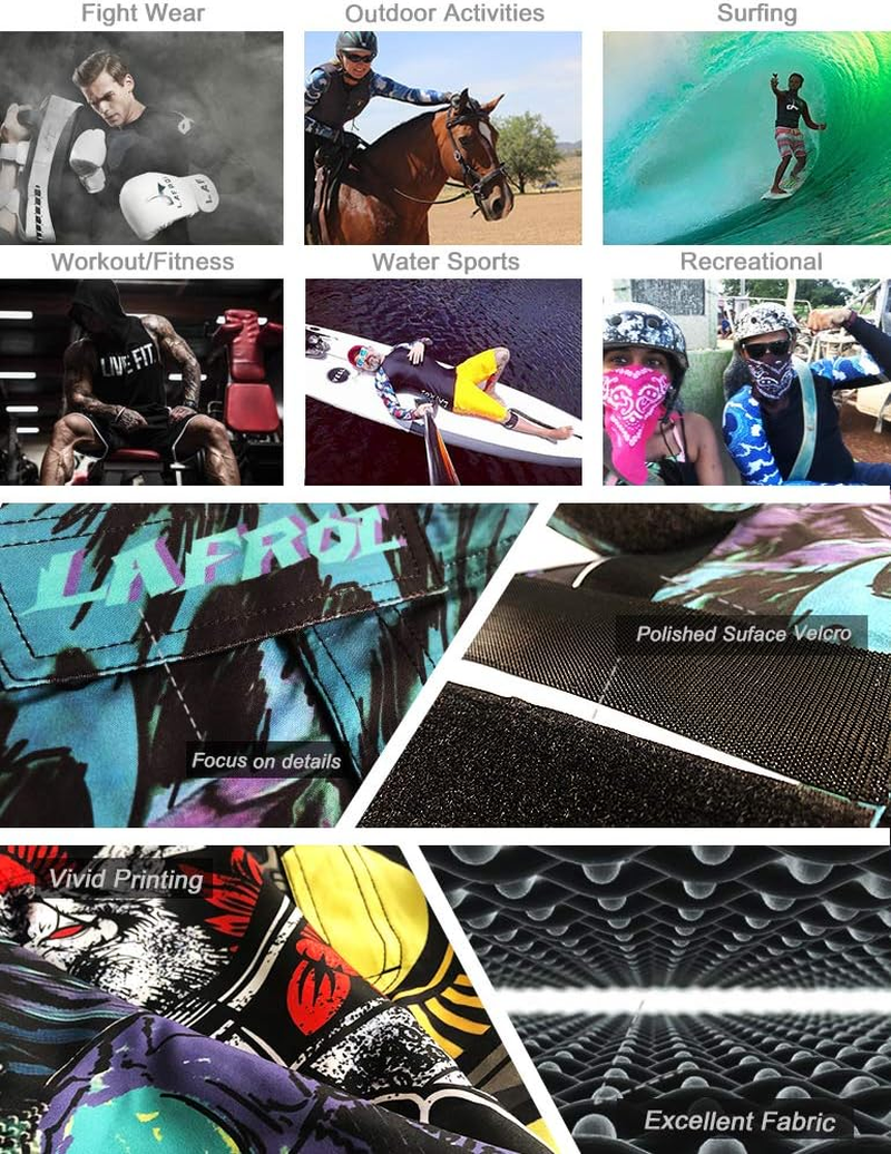 LAFROI Men'S MMA Cross Training Box Shorts Trunks Fight Wear with Drawstring and Pocket image number 5