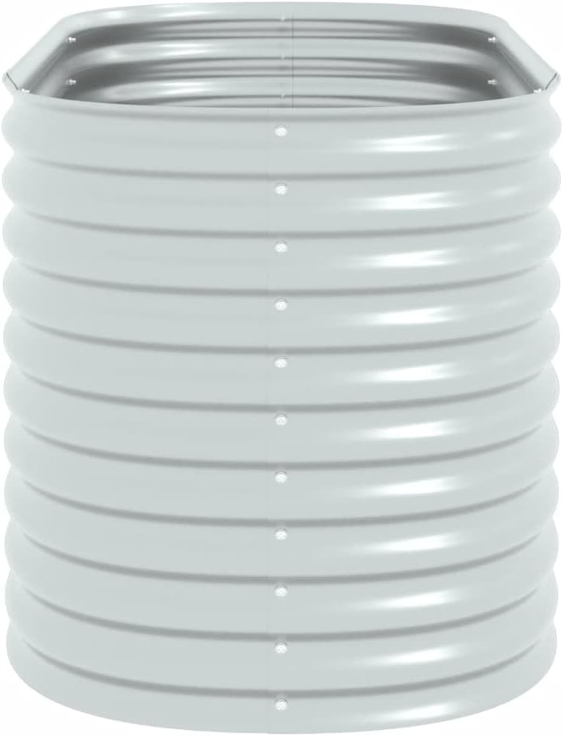 Vidaxl Galvanised Steel Raised Garden Bed - Versatile Silver Outdoor Planter for Vegetables, Herbs and Flowers - Weather Resistant with Ample Space