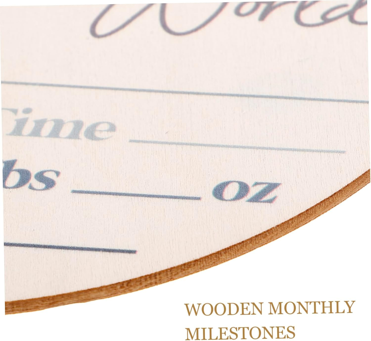 Baby Monthly Milestone Cards Newborn Announcement Sign Wood Photo Discs for Infant Growth Records Nursery Decoration Newborn Arrival image number 3
