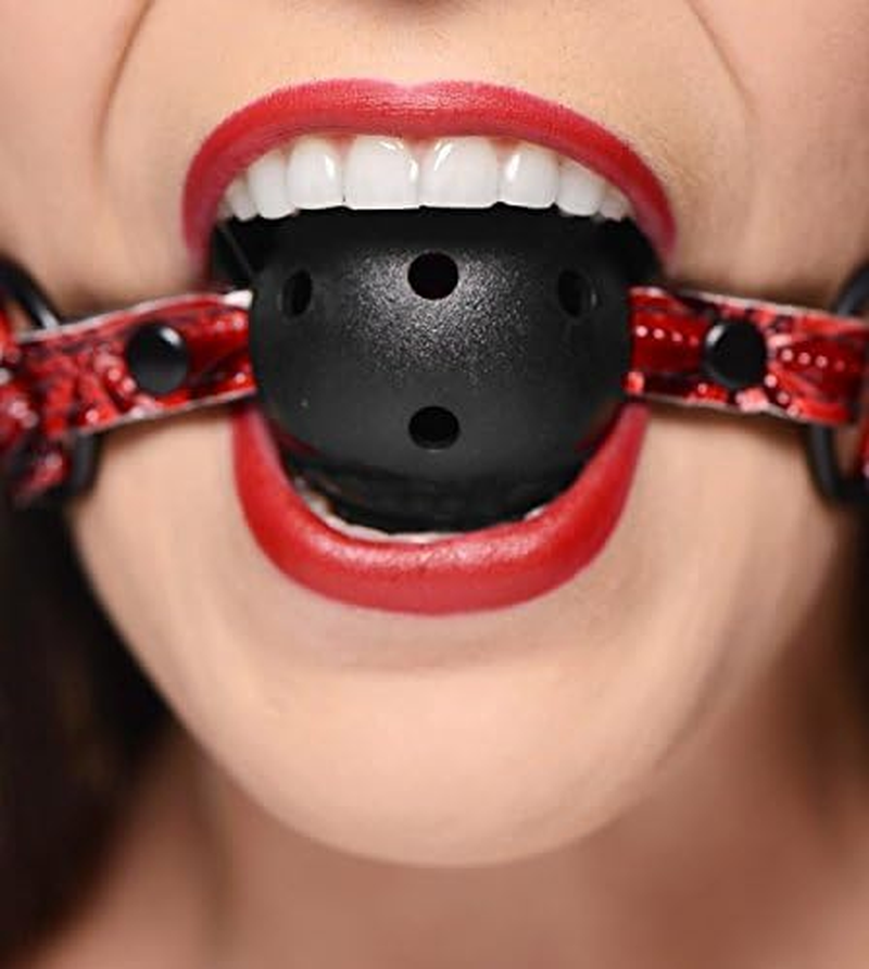 Master Series Crimson Tied Breathable Ball Gag image number 3