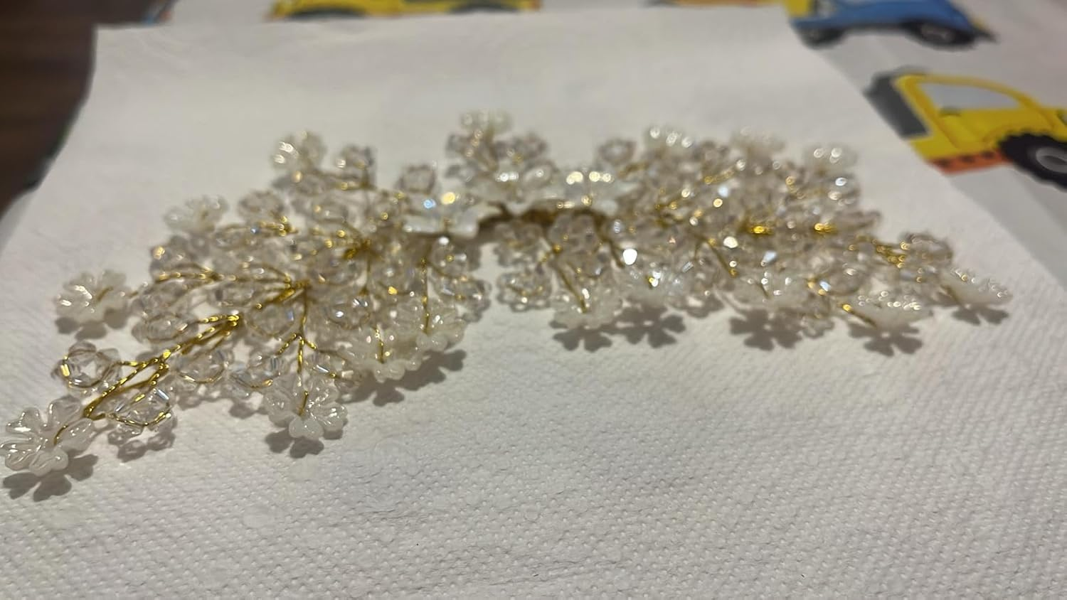 NTY Collections Hair Accessorieswomen & Girls for Wedding | Floral Bridal Brooch | Hair Pin | Artificial Flower| Pearl Style Juda Bun Accessories |Hairstyle Decoration Bride Clip | Gold Wire with White. image number 4