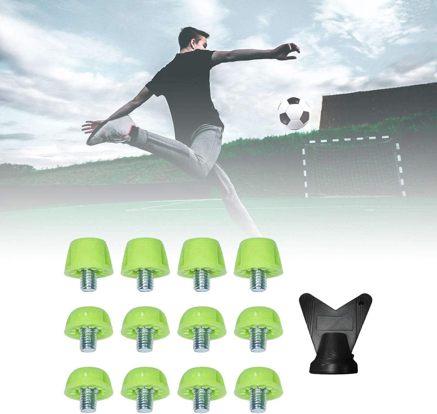 Amagogo 12X Soccer Studs Track Shoes Spikes Universal Firm Ground M5 Threaded anti Slip Football Boot Studs for Indoor Outdoor Sports image number 1