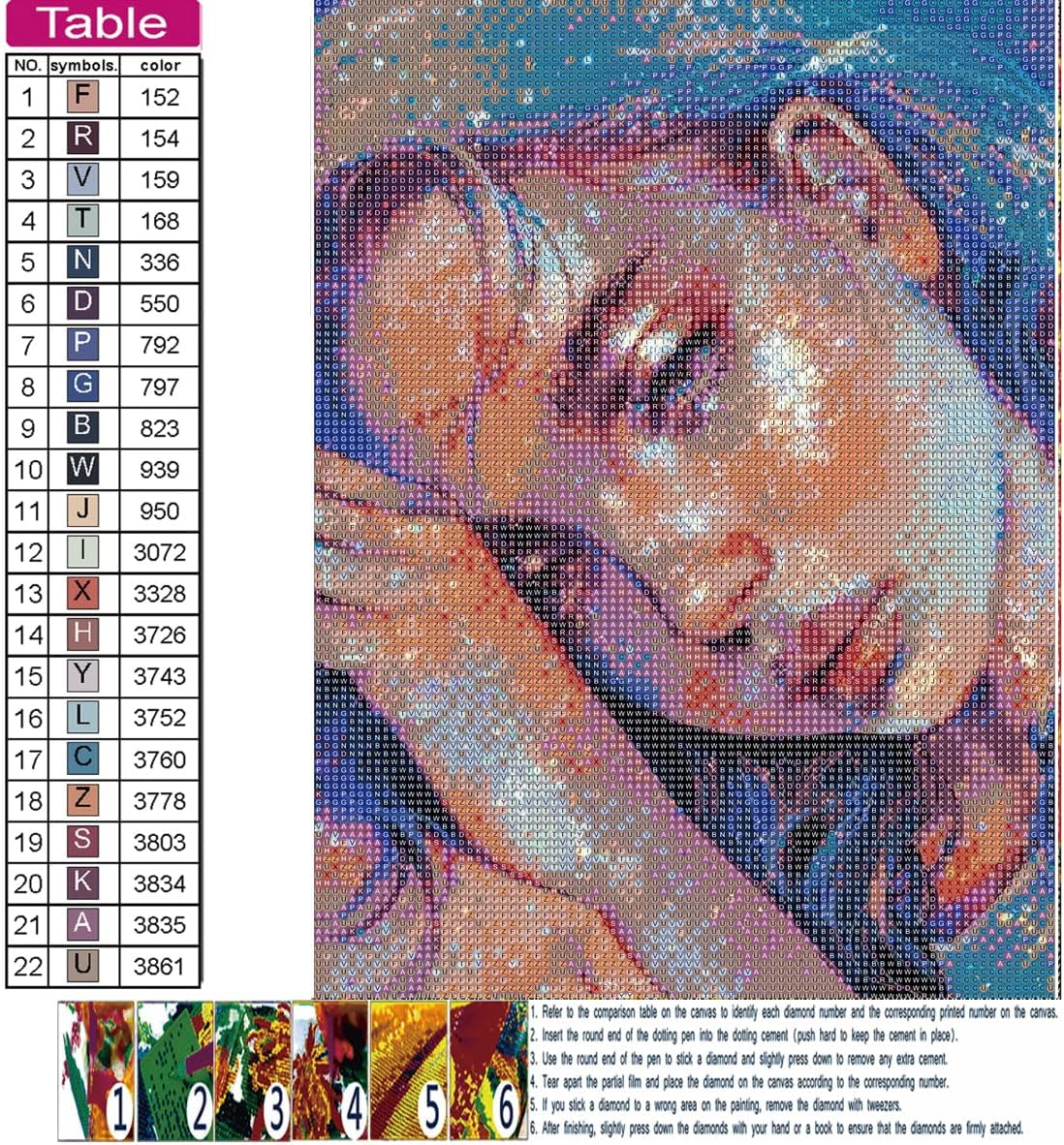 JININQ Diamond Art Painting Kits 5D DIY Diamond Art Painting Kits for Adults Diamond Dots Diamond Art Kits Diamond Gem Art Crafts for Home Wall Decor DIY Gift-12X16Inch (Girl) image number 4