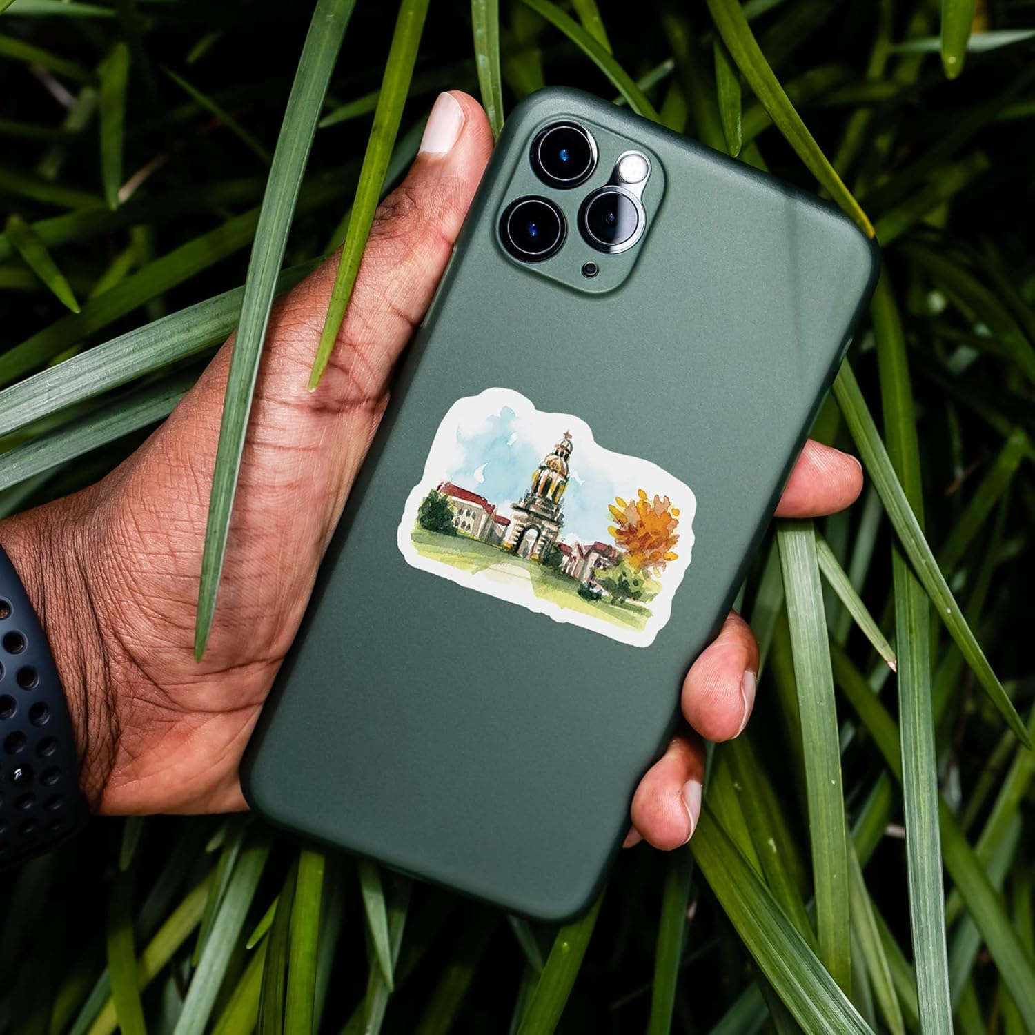 Navy Peony Emerald Ireland Travel Stickers (34Pcs) - Watercolor, Waterproof, Irish Themed Vacation Decals for Journals, Scrapbooks, Tumblers