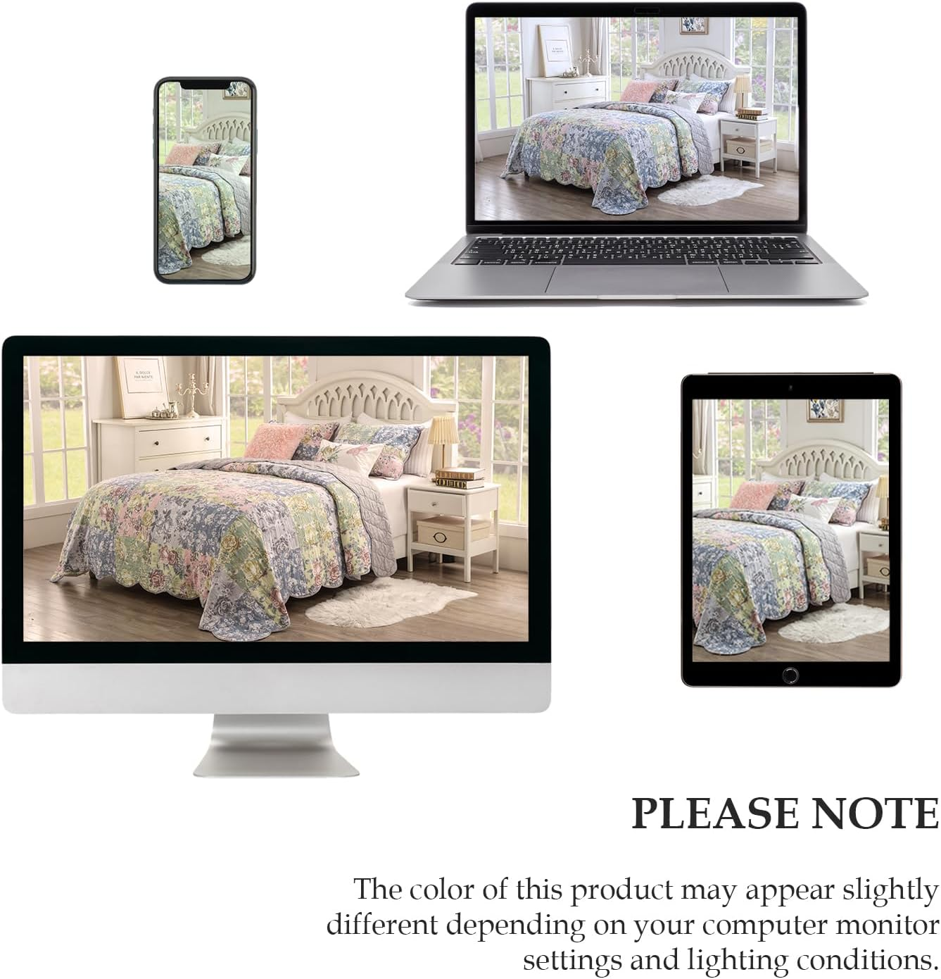 Greenland Home Pavona Enchanted Garden Quilted Pillow Sham, Standard 20X26-Inch