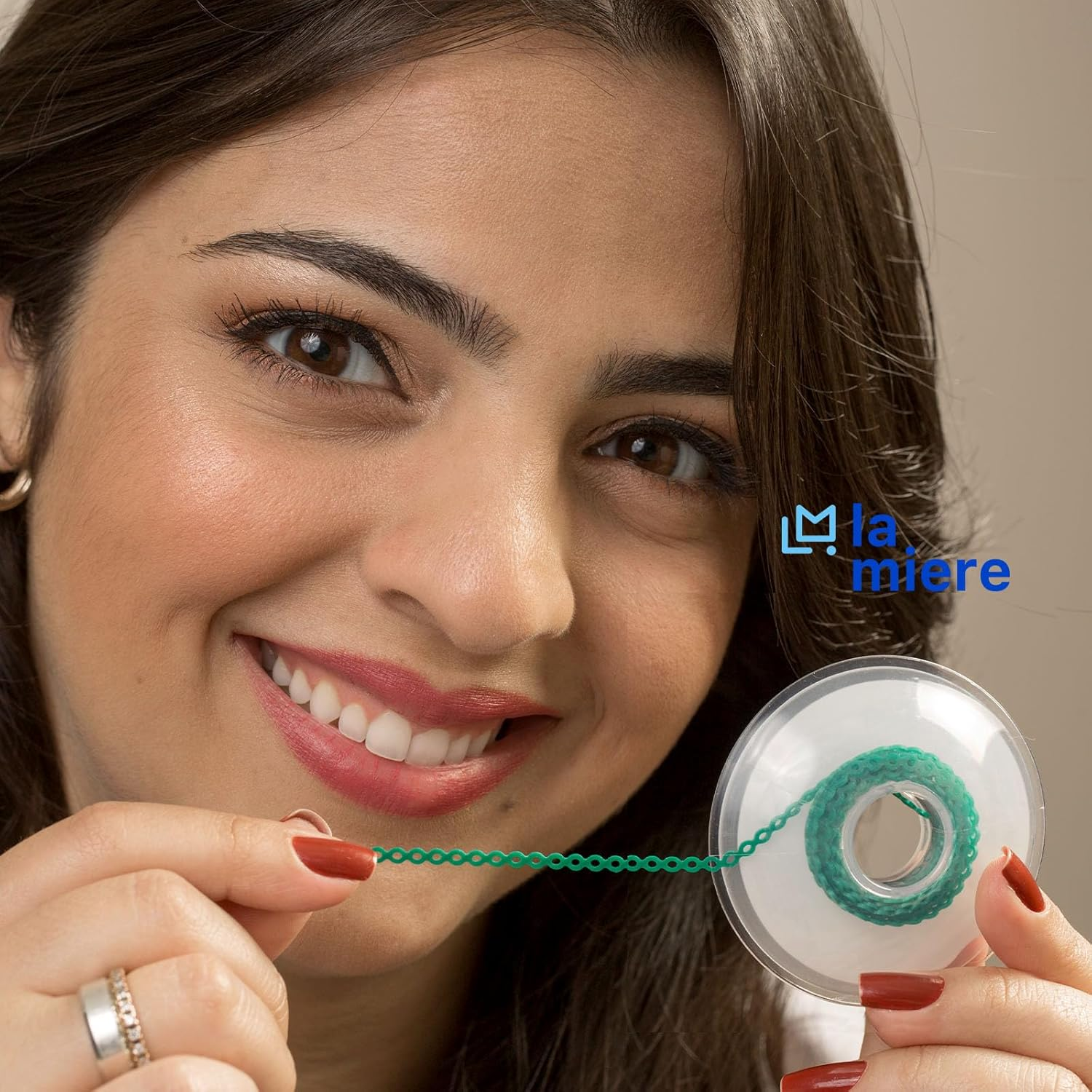 LA MIERE 1 Roll Orthodontic Rubber Chains, Braces Power Chains Consisted Force in Closed, Short, Long 15'' Spools (Long, 0.166&rsquo;&rsquo;(4.2Mm), Prussian Blue) image number 3