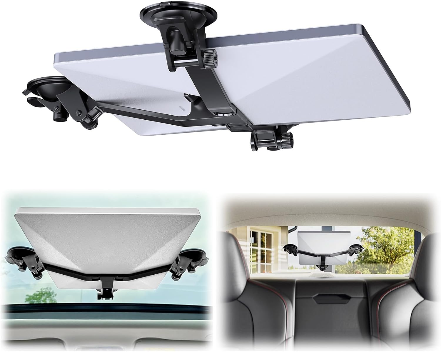 Foldable Starlink Mini Car Mount with Suction Cups，Quick Release Sunroof/Moonroof Mount for Car, RV, Boat, Truck Glass (Black)