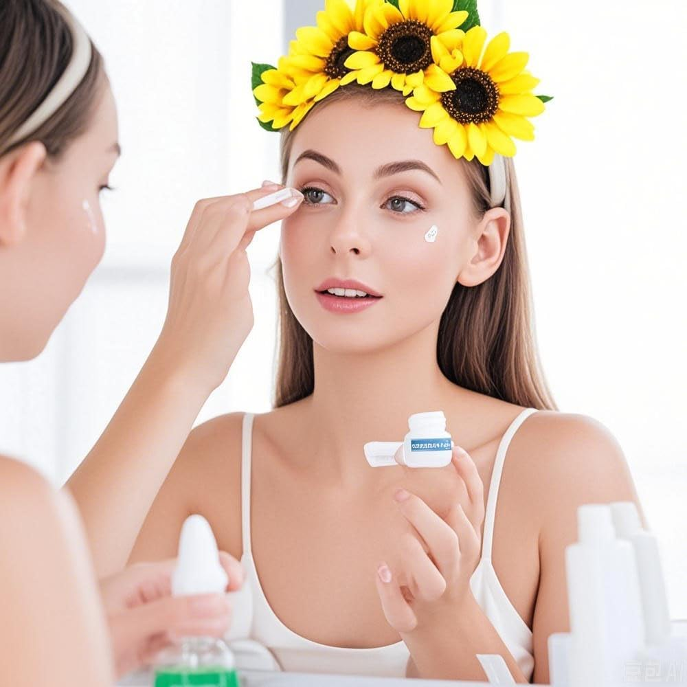 KOMUNJ Sunflower Flower Headband Rave Party Headdress Costume Accessory Garland Hair Band Sunflower Child Rave Women image number 1