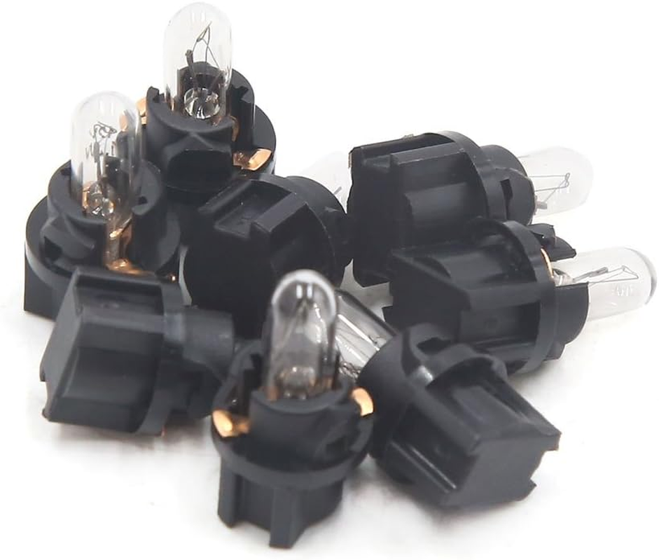 Uxcell 8Pcs 12V T5 Yellow Vehicle Car Interior Dashboard Instrument Panel Light Bulb image number 1