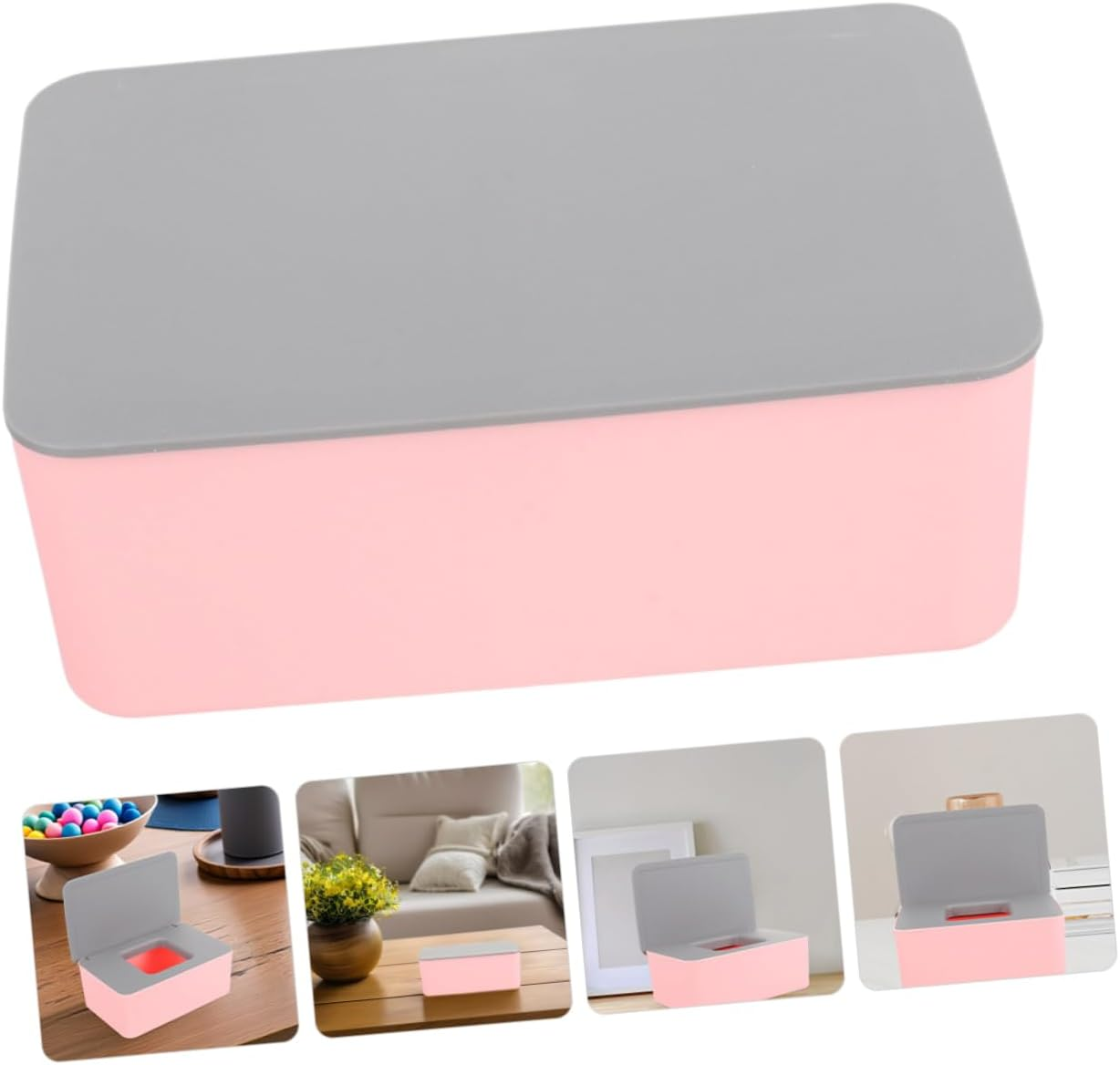 2Pcs Portable Wet Wipes Box Reusable Wipes Container Dispenser Wet Tissue Case image number 3