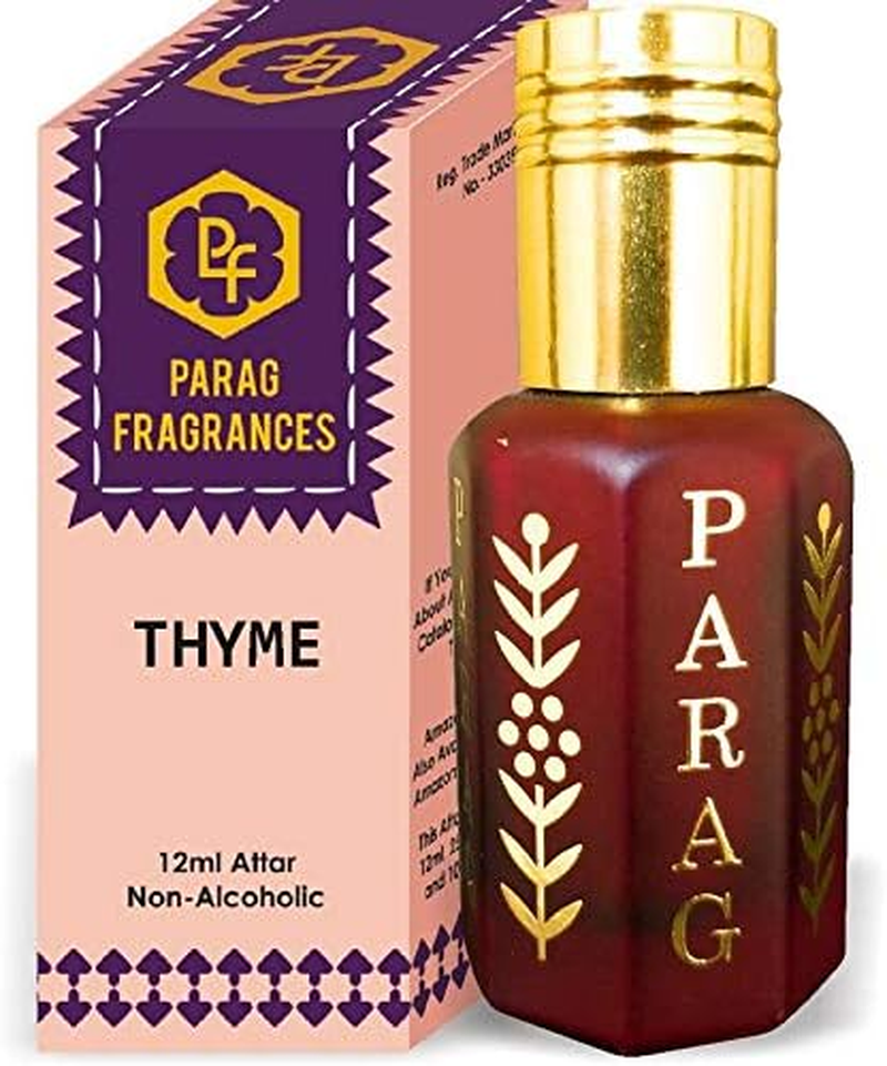Parag Fragrances Thyme Attar 1 Tola / 12Ml (Crystal Series) (Limited Time Launching Offer Pack) Natural Distiled Attar/Alcohol Free Attar/Long Lasting Attar image number 1