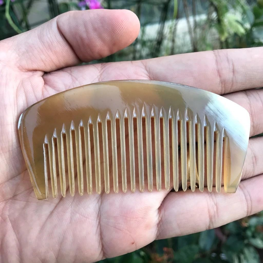 Anti-Static Handmade Grapefruit Segment Shaped Horn Comb Mini