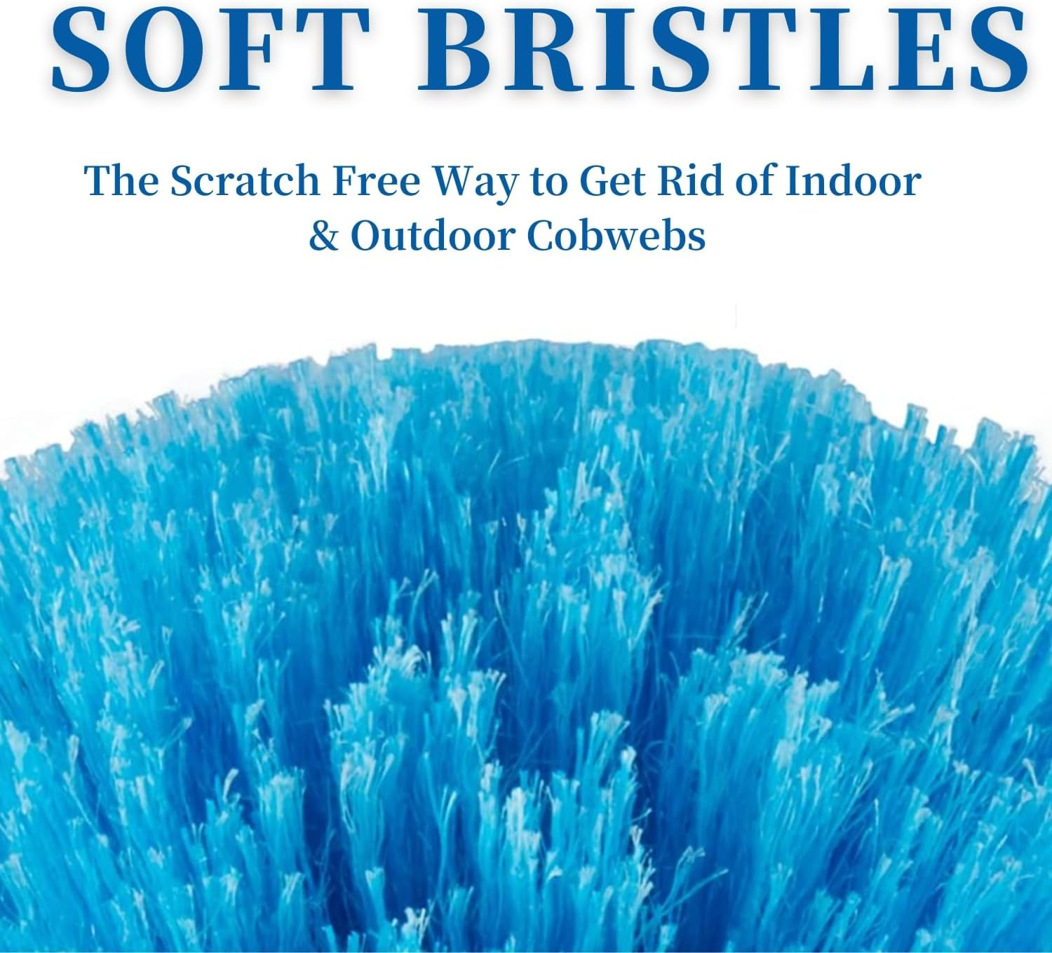 9Pcs Twist-On Webster Cobweb Duster Head Brush | Spider Web Remover Brush | Cobweb Duster Head Attachment for Outdoor & Indoor Cleaning | Fits Standard 3/4 Inch Threaded Poles (Blue) image number 3