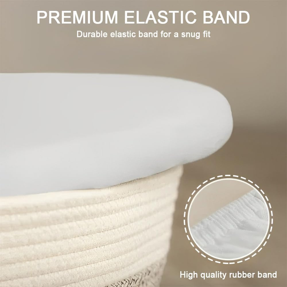 2 Pcs Bassinet Fitted Sheets, Universal Cradle Sheet Set for Rectangle, Oval, or Hourglass Bassinet Pad/Mattress, Soft Breathable Stretchy Baby Pad/Mattress Sheet Sets for Baby Boy and Girl image number 5