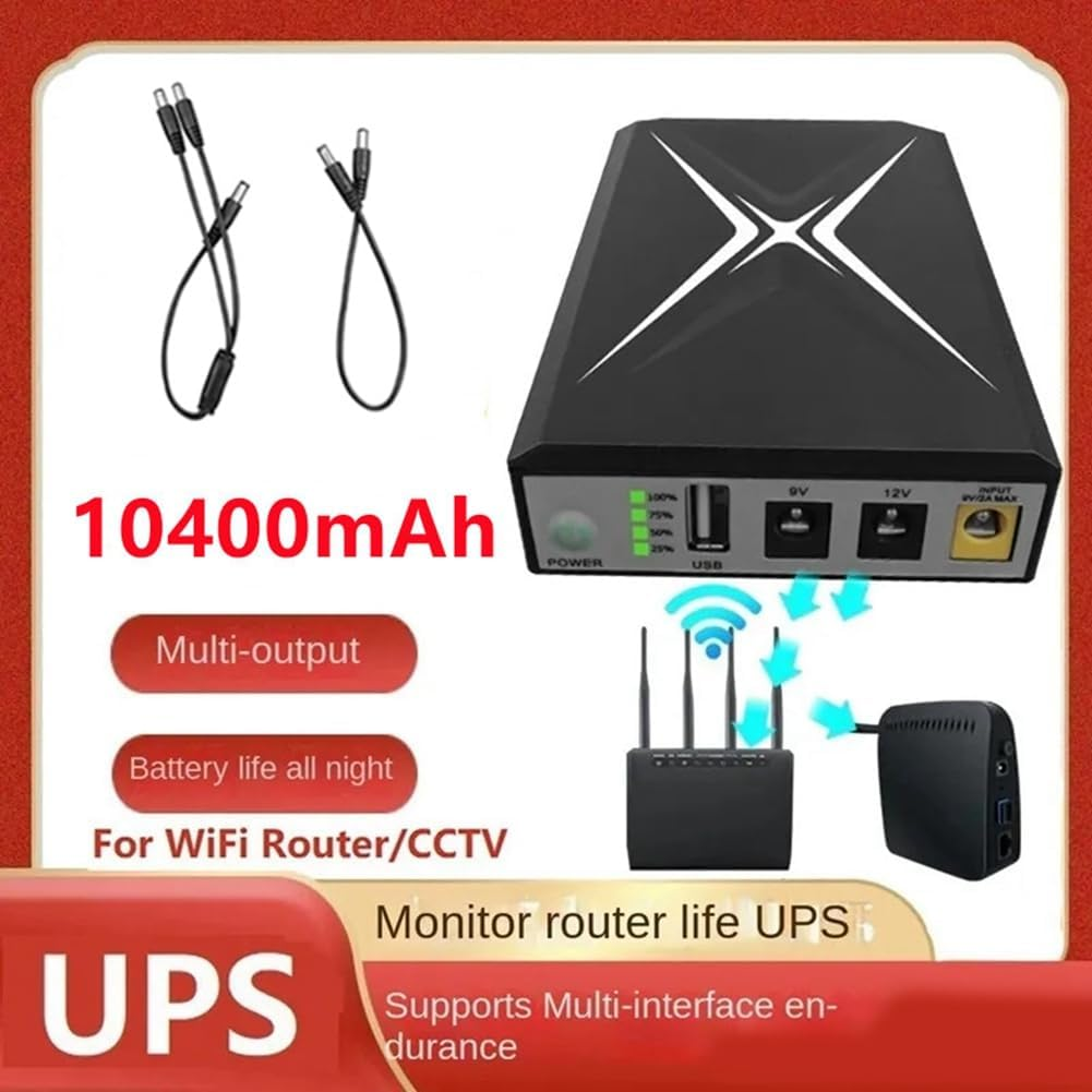 10400Mah DC UPS Uninterrupted Supply Router 9V 12V 18W Battery Backup Mini UPS USB Wifi Router for CCTV Power Supply Easy Install Easy to Use image number 6