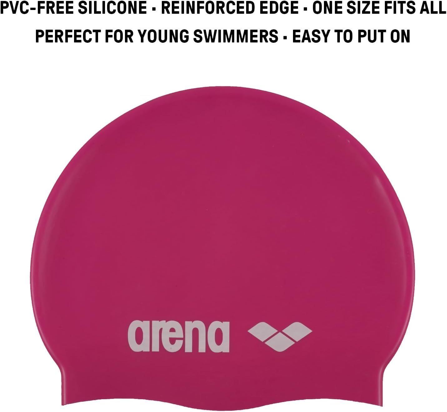 Arena Classic Junior Unisex Silikon-Schwimmkappe, Badekappe Mit Verstrktem Rand, Weiche Und Strapazierfhige Schwimmkappe