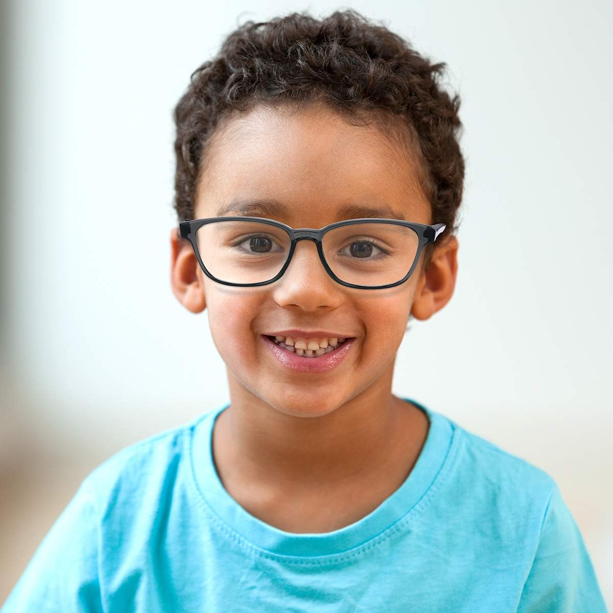 2 Pack Blue Light Blocking Glasses for Kids Ages 3-10, Computer Video Gaming Bluelight Blocker Glasses for Girls & Boys, anti Blue Light & Eyestrain & Headache (Black+ Blue) image number 3