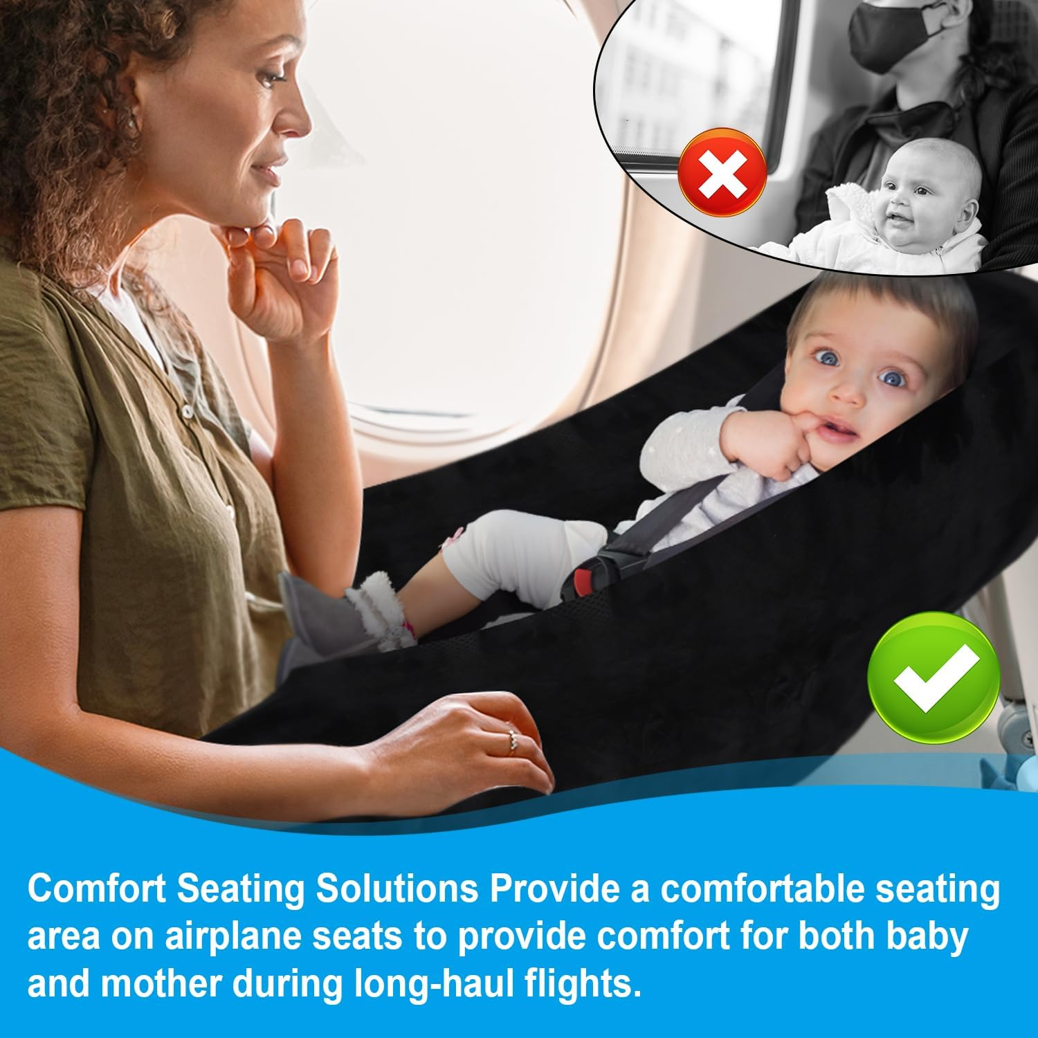 Airplane Footrest for Kids, Lightweight Foldable Toddler Airplane Bed Toddler Airplane Seat Extender Portable Children'S Airplane Footrest Travel Accessories image number 6
