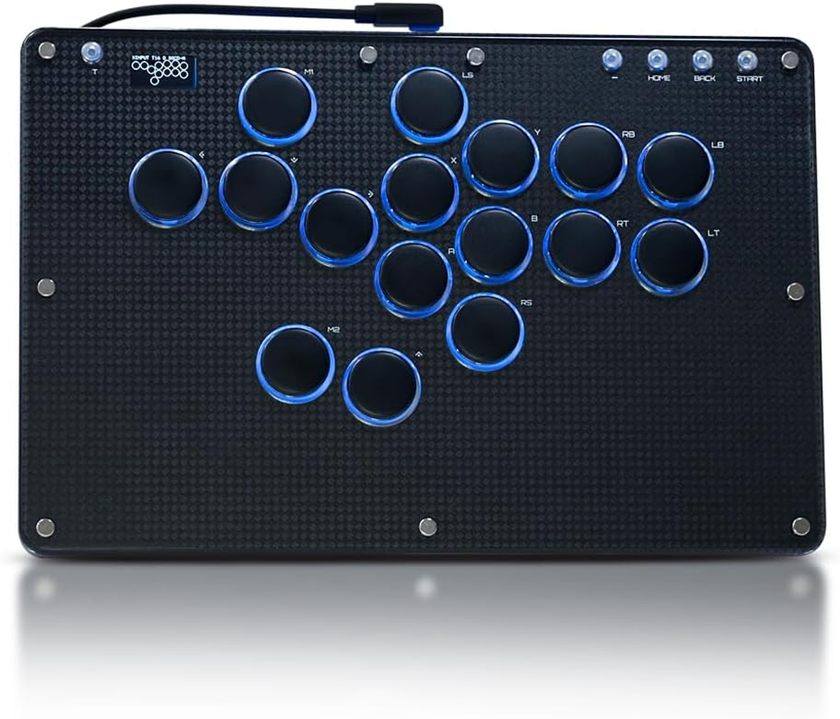 Jzw-Shop Arcade Stick T13, All-Button Arcade Controller for Switch/Pc/Ps4/Ps3 /Steam Deck, Slim Arcade Fight Stick Game Keyboard with Turbo & Custom RGB, Supports Hot-Swap & SOCD