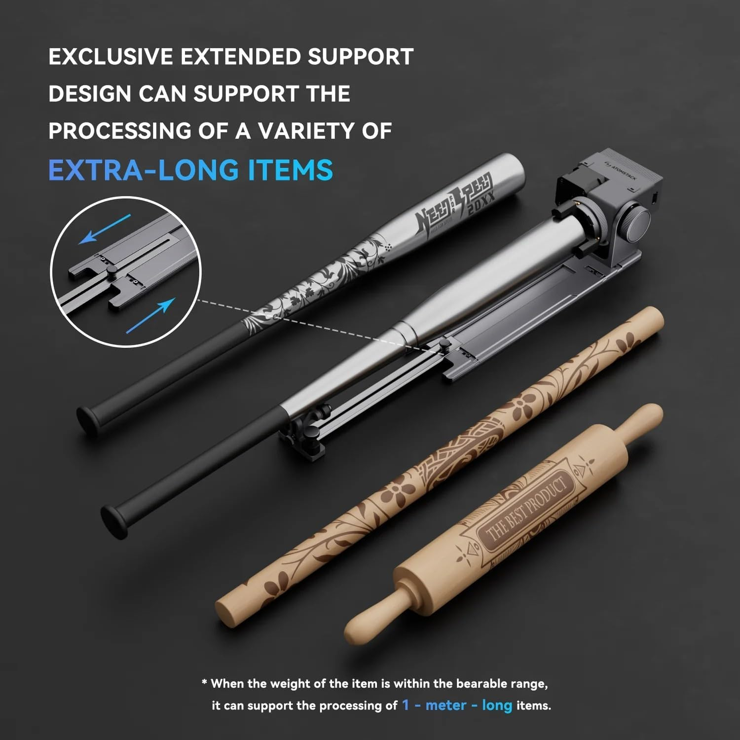 ATOMSTACK R8 Pro Laser Rotation with Chuck and Rollers, Claw Disc Roller for Irregular, Spherical and Cylindrical Objects, for P1 A5 A10 A20 A30 A40 Pro All Laser Engravers image number 3