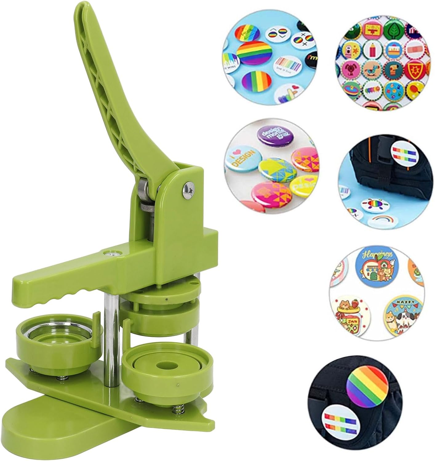 Button Maker Machine, DIY Button Pin Maker Machine, Badge Button Press Machine with 100Pcs Button Parts, Circle Cutter, Book (58Mm) image number 6