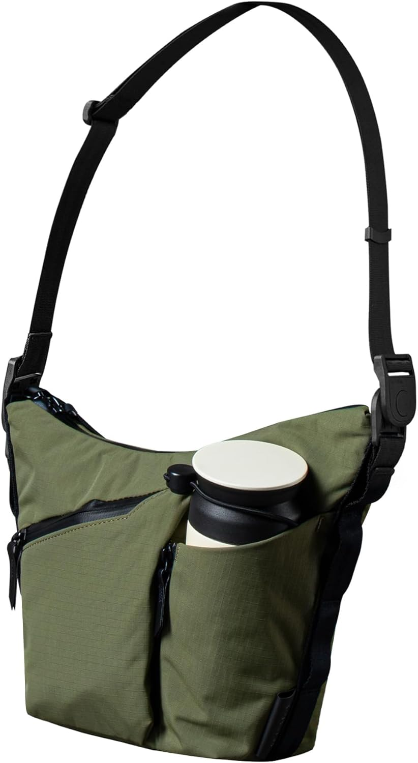 ALPAKA Flow Satchel Mini 2L - Crossbody Bag, Water Resistant Shoulder Bag, Expandable Bottle Pocket, YKK Zippers, Key Tether