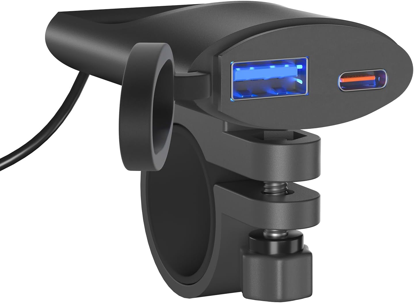 Tignapoo Motorcycle Phone Charger Dual USB A/C Quick Charge 3.0 Motorcycle USB Charger Intelligent Power Outage Waterproof Motorcycle Accessories for Phone, Tablet, GPS image number 5