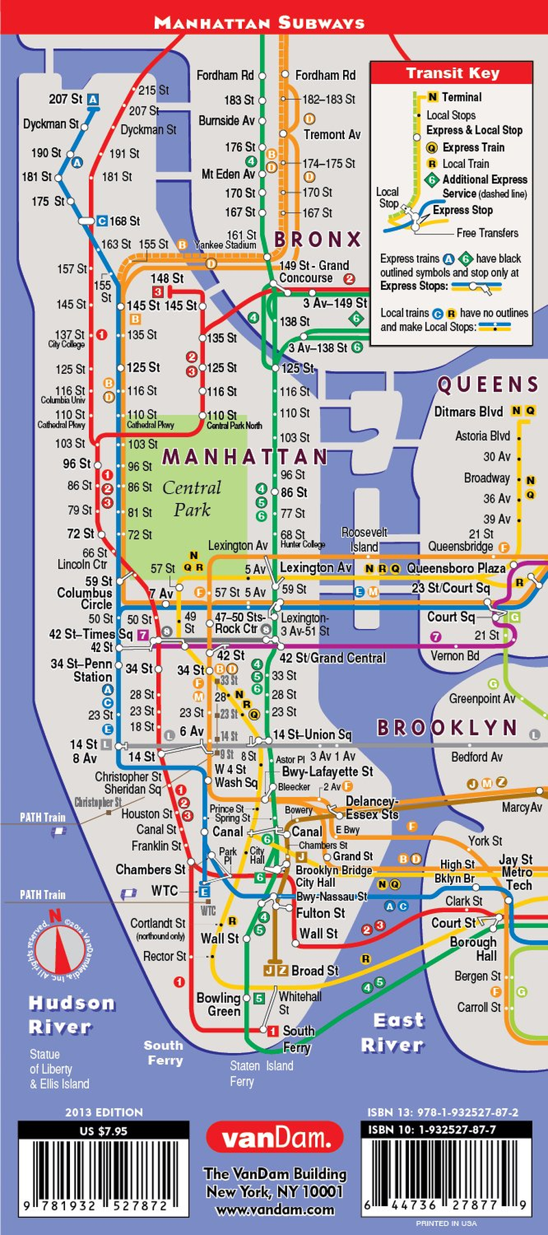 Streetsmart NYC Five Boro Map by Vandam-Laminated Pocket City Street Map W/ Attractions in Metro NYC & All 5 Boros of NY City: Manhattan, Brooklyn, ... Map 2024 Edition: Five Boro Edition: 32 image number 3