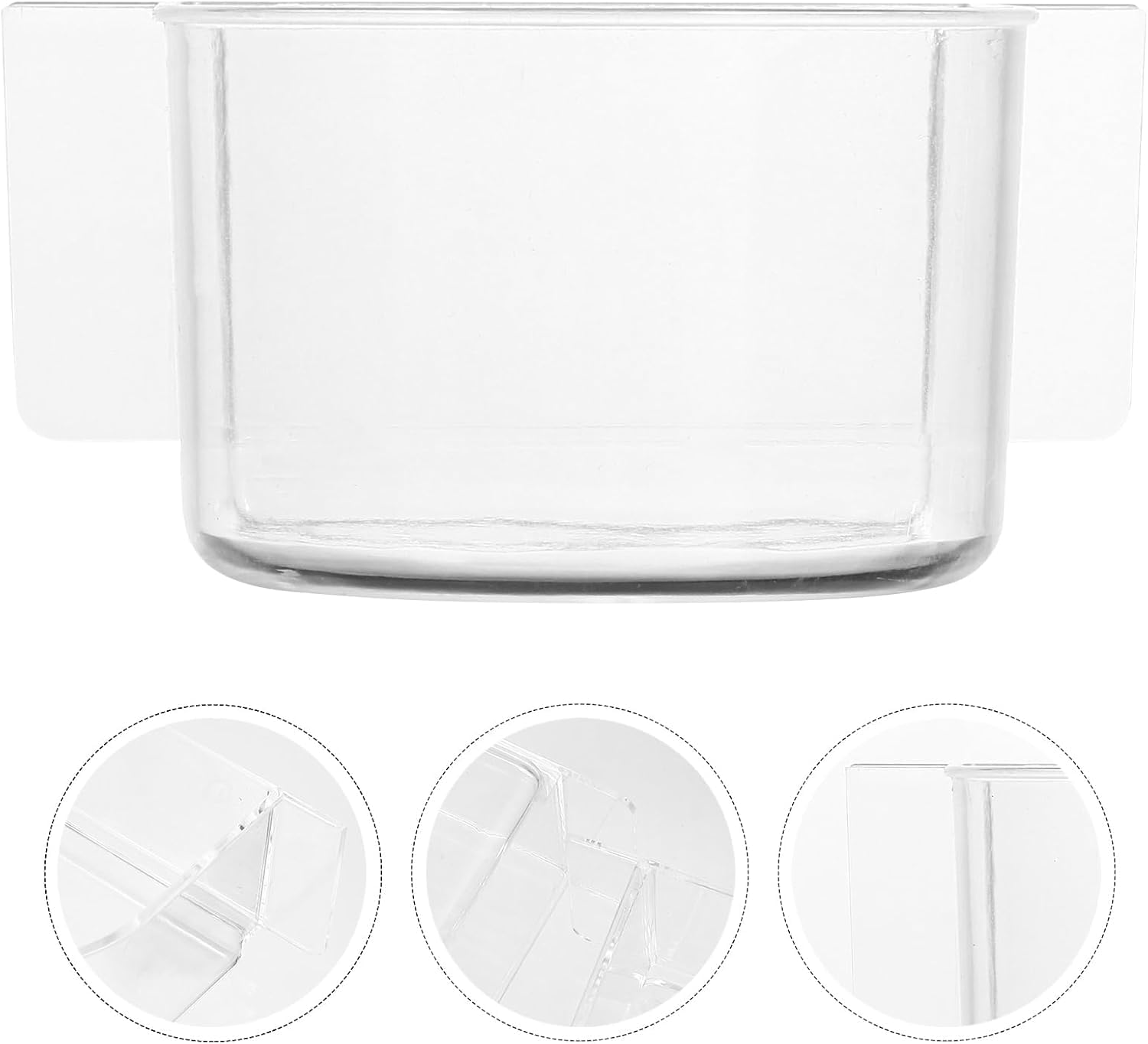 Limcryspp 2 Semi-Circular Bird Food Bowls, Large-Capacity Plastic Birdcage Food Boxes, Suitable for Pet Birds Such as Parrots, Phoenixes, and Couple Parrots image number 1