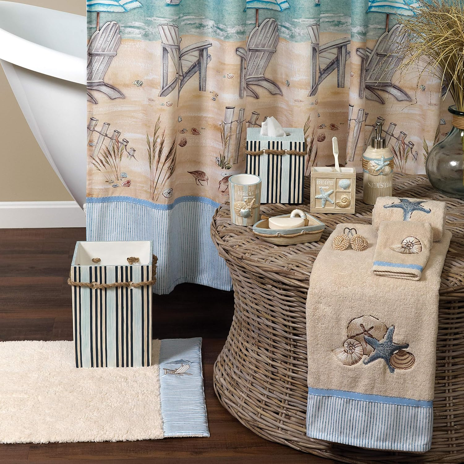 Zenna Home Toothbrush Holder Seaside Serenity Bath Accessories, 1 Count (Pack of 1) image number 5