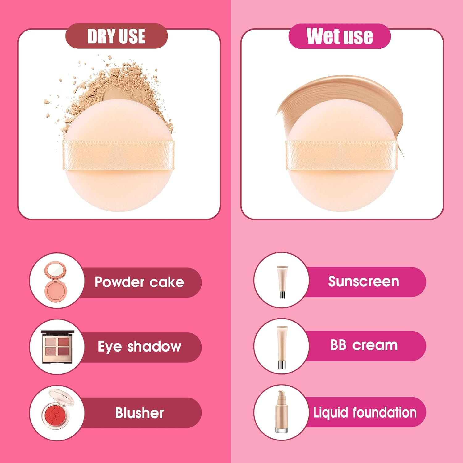 12 PCS Small Powder Puff Mini, Makeup Powder Puff Skin Color Soft Small Powders Puffs 1.5 Inches Powders Pact Microfiber Makeup Sponges Finger-Sized Makeuppuff for Women image number 5