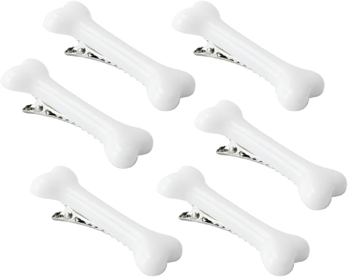 6 Pcs Dog Bone Hair Clips, Bone Hair Pins for Women Girls, Halloween Cosplay Party Accessory image number 1