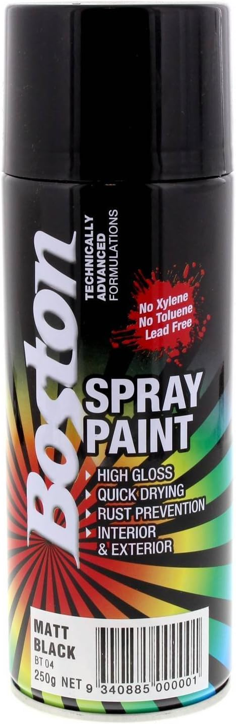 Boston Spray Paint 250 Gram Matt Black image number 1