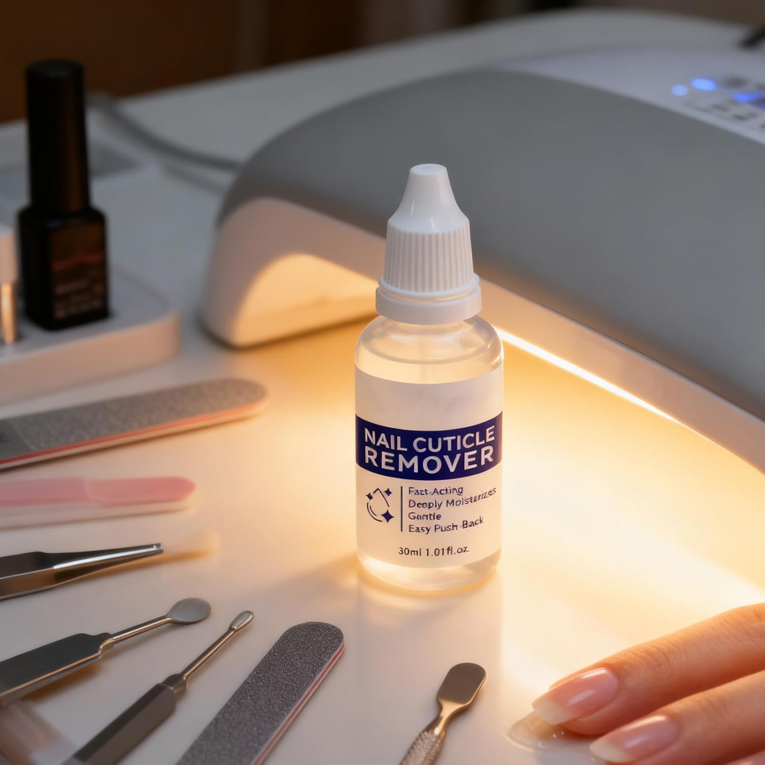 Cuticle Remover Liquid,Instant Hydrating Manicure Tools | 30Ml Moisturizing Cuticle Softener Gel - for Dead Skin Hangnails Brittle Beauty Routine Daily Salon Home Travel Foot Manicure image number 1