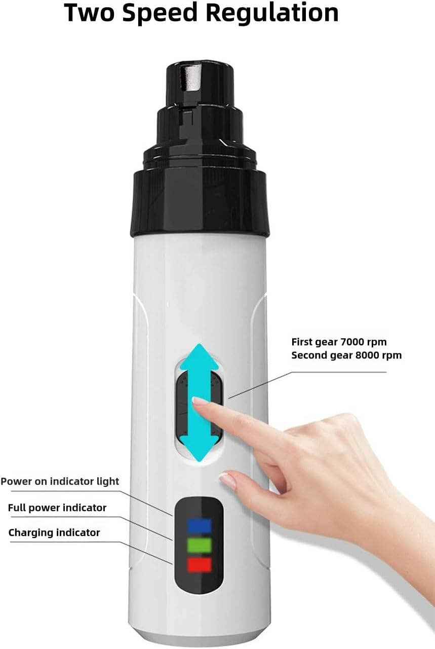 Silent Paw Pro 2.0 Dog Nail Grinder, New Pets Nail Trimmer, Ultra-Quiet Operation, Ergonomic Design, 360&deg; All-Round Nail Grinder, Two-Speed Regulation (Standard) image number 1