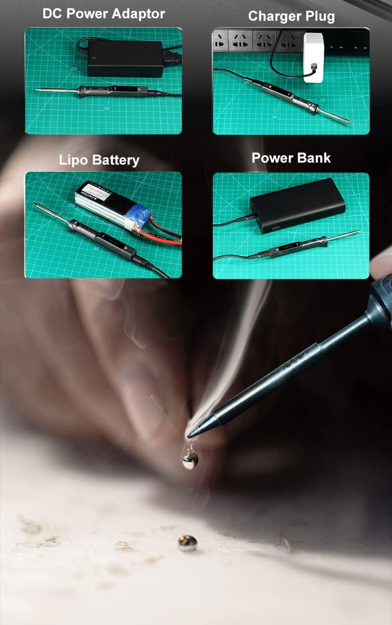 TOOLSAGE TS101 Digit Soldering Iron with I Tips Kit Upgrade Smart Programmable 90W PD 65W DC Type-C DC5525 image number 3